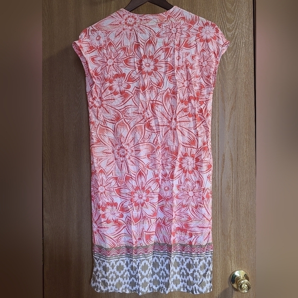 Tommy Bahama Red and White Floral Swim Coverup - Picture 3 of 8